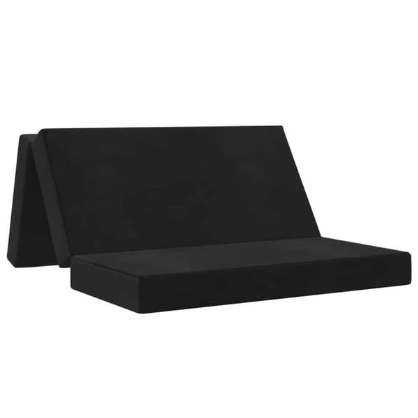 Fällbar Soffbed 140 x 67 x 45 cm Svart