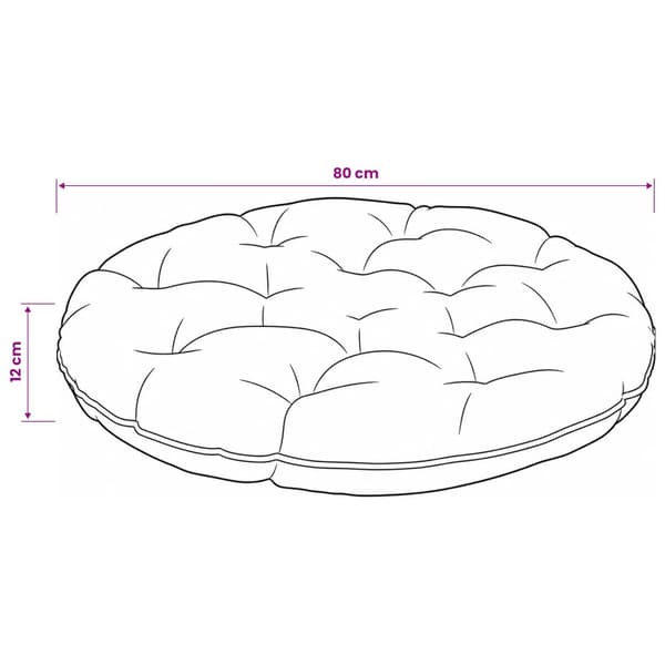 Hängstolskudde VIANEN 100% Polyester Grå Ø 80 x 12 cm