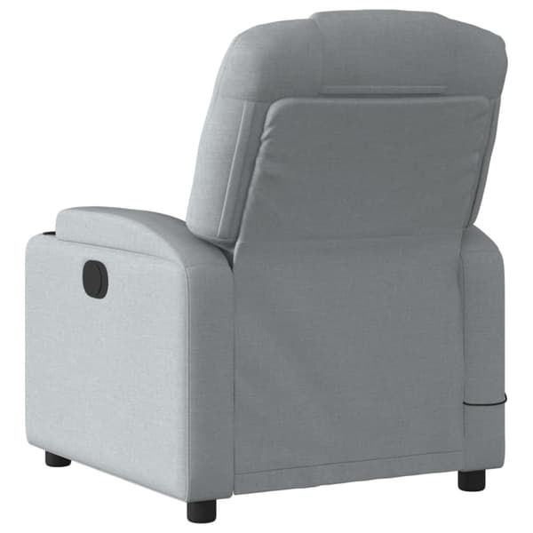 Massagefåtölj ljusgrå tyg