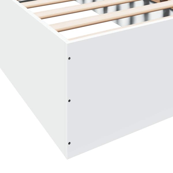 Golvsängsram Vit 80 x 200 cm Konstruerat trä