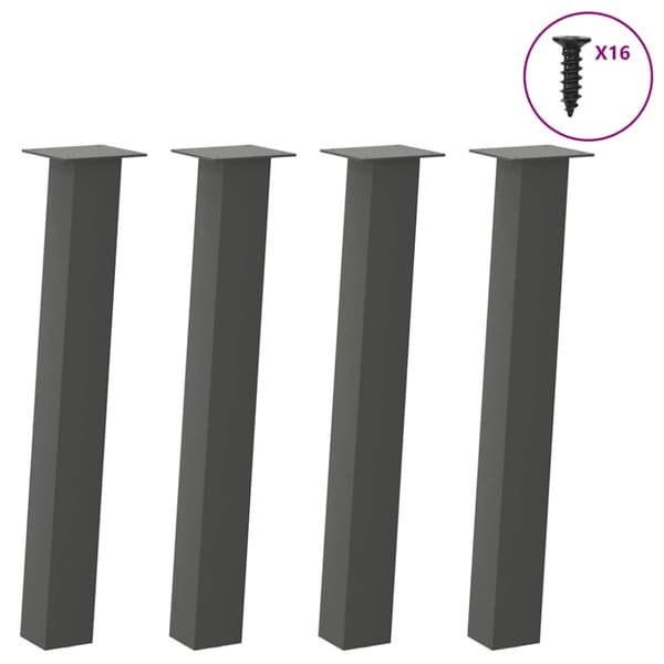 Konsolbordsben 4 st antracit 72 cm stål