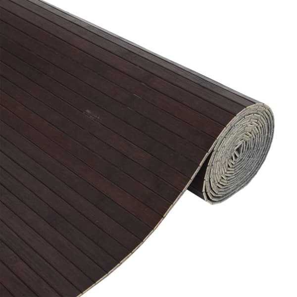 Rumsavdelare mörkbrun bredd 600 cm höjd 165 cm bambu