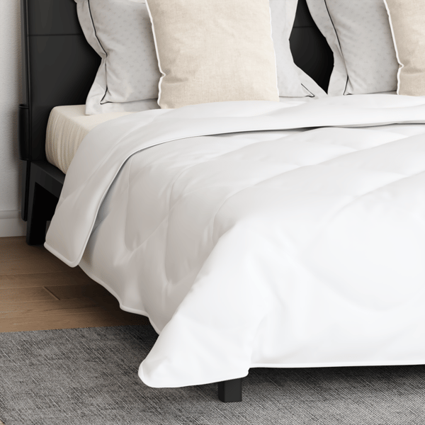 Duntäcke med kudde 3 pcs Vit Mikrofiber