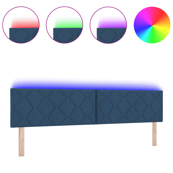 LED huvuddyna Blå 200 cm tyg