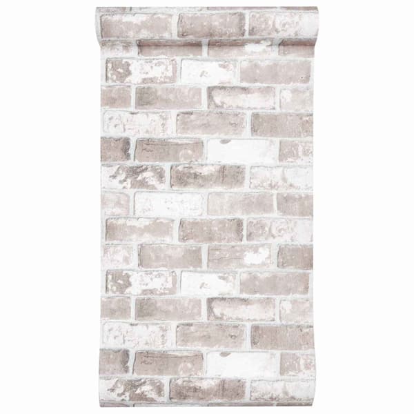 3D Solid Tapet Randig Tegel 10 x 0,53 m Non-woven tyg