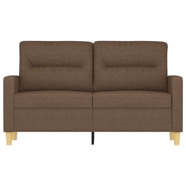 2-sitssoffa brun 120 cm tyg