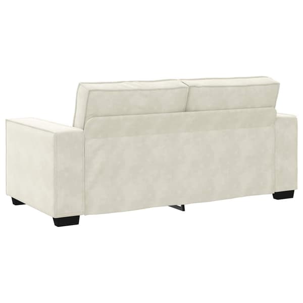 Soffa 2-sits gräddvit 180x78x84 cm sammet