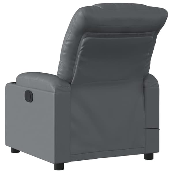 Massagefåtölj grå konstläder