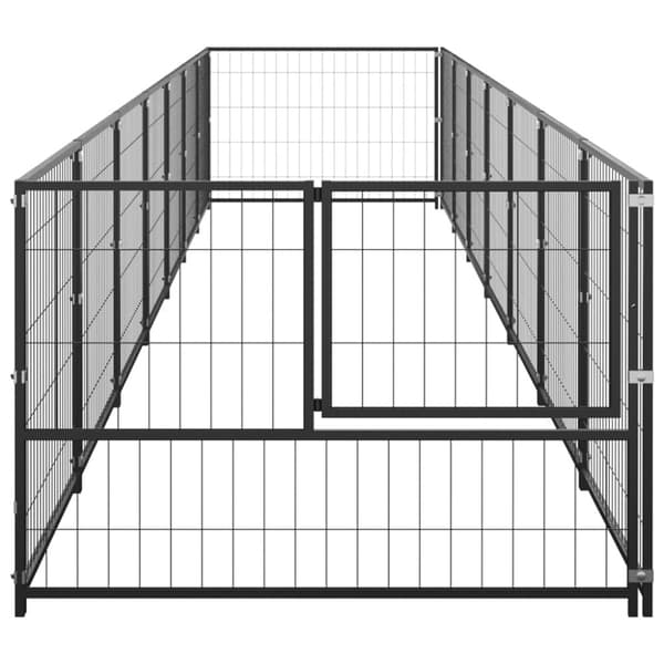 Hundgård svart 7 m² stål