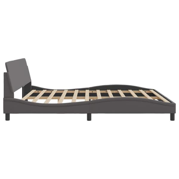 Bed Frame "Dover" Grey 200x200 cm Faux Leather