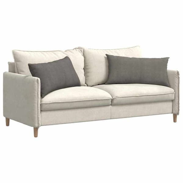 Sofakuddar 2 pcs Ljusgrå 80 x 40 cm Kordread tyg