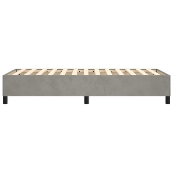 Boxspring-sängram ljusgrå 90x190 cm sammet