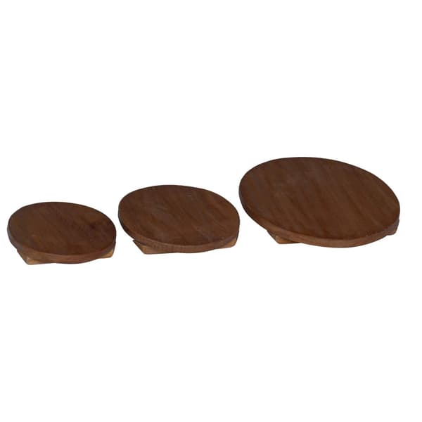 Blomkruka 3 pcs Brun Mahognyträ