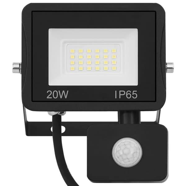 Strålkastare med sensor 20 W LED varmvit