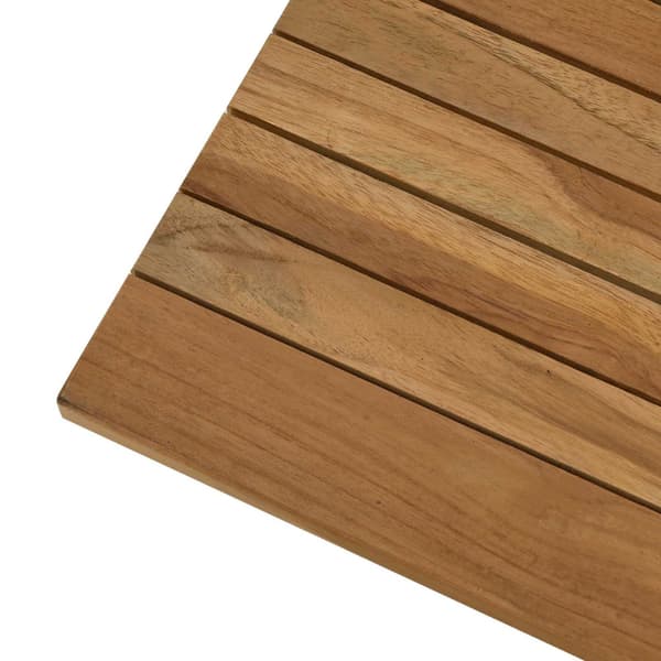 Bordsskiva 80 x 40 x 3,5 cm Rektangulär Massivt teakträ