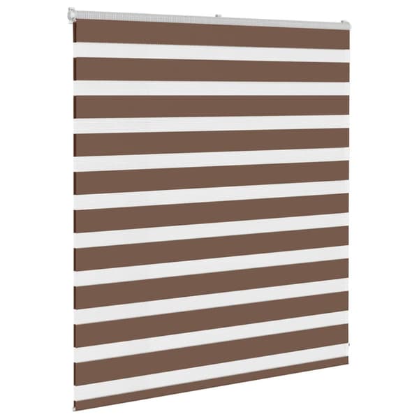 Rullgardin zebra brun 125x100 cm tyg bredd 120,9 cm polyester