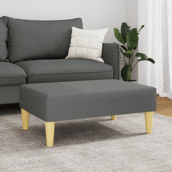 Fotpall mörkgrå 77x55x31 cm tyg