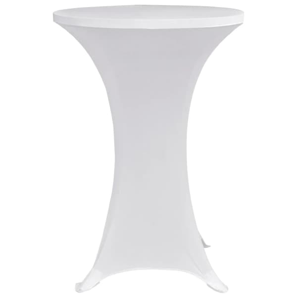 Överdrag till ståbord Ø80 cm vit stretch 4 st
