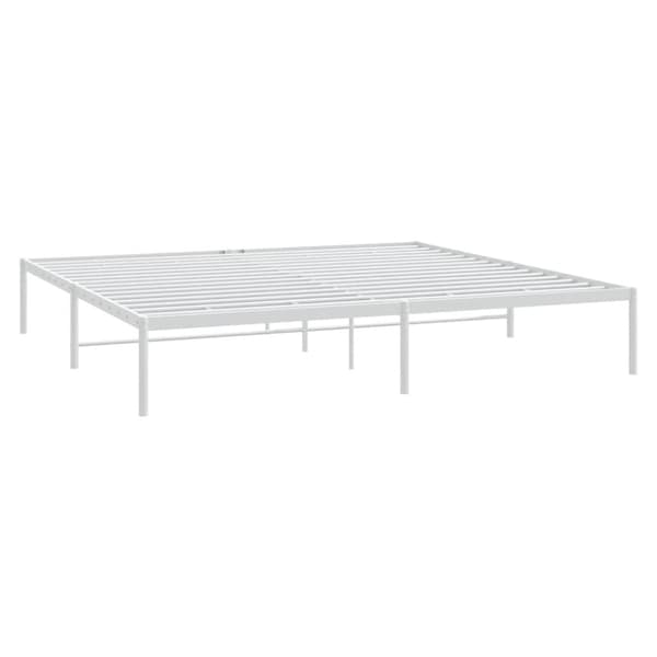 Sängram metall vit 183x213 cm