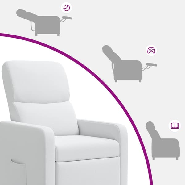 Recliner Vit Tyg