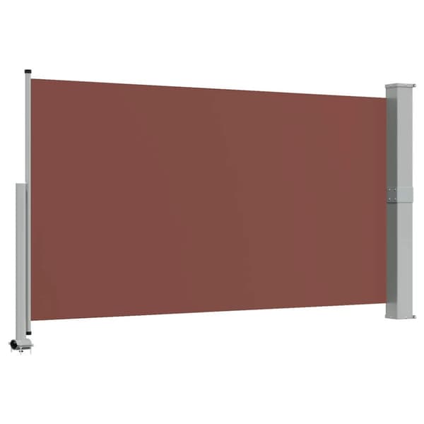 Infällbar sidomarkis 140 x 300 cm brun