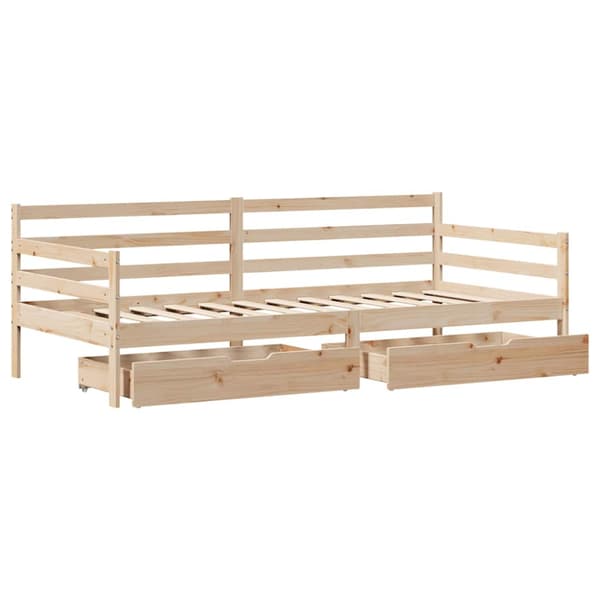 Dagbädd med lådor 90x190 cm massiv furu