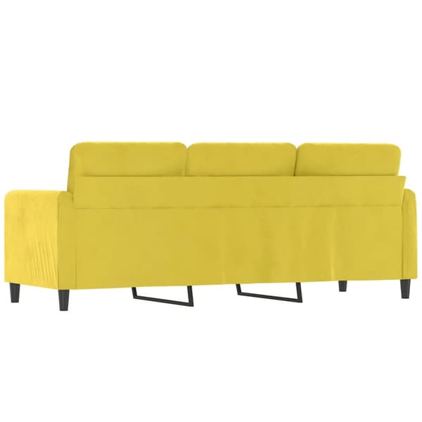 3-sitssoffa gul 180 cm sammet