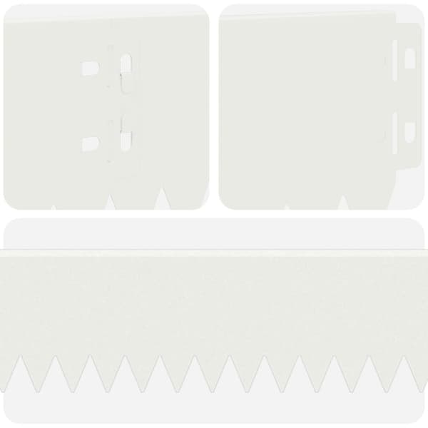 Kant för gräsmatta 10 pcs 103 x 10 cm Stål Vit