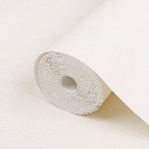3D Solid Tapet Randig Gräddvit 10 x 0,53 m Non-woven tyg