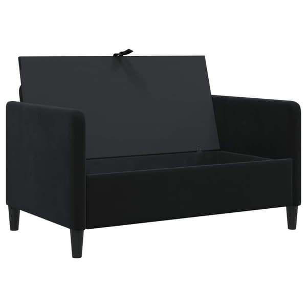 Soffa med förvaring Svart 122 x 78 x 87 cm Polyester
