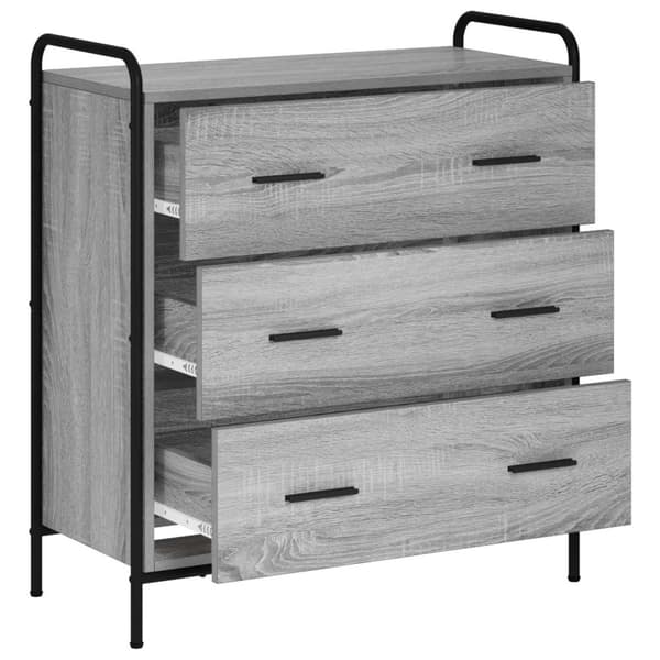 Sideboard Grå Sonoma 97 x 33 x 81 cm Konstruerat trä