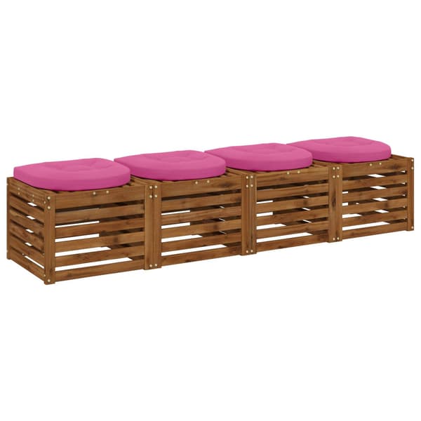 4-delade Sittdynor 4 st 100% Polyester Rosa 40 x 40 x 5 cm