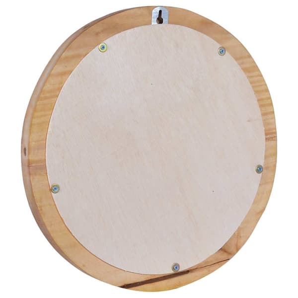 Väggspegel rund 40 cm teak