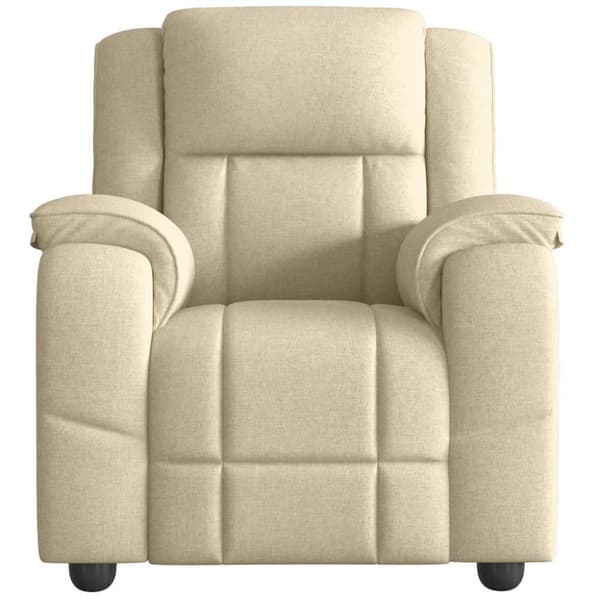 Reclinerfåtölj gräddvit tyg
