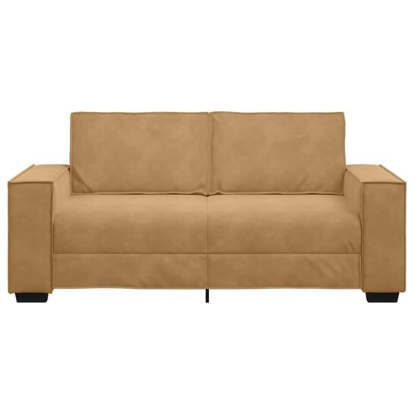 Soffa 2-sits brun 180x78x84 cm sammet