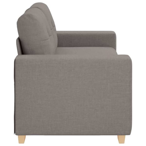 Tvåsitssoffa taupe 180x77x82 cm tyg