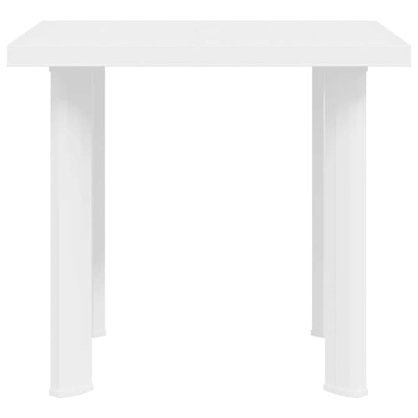 Trädgårdsbord vit 80x75x72 cm plast