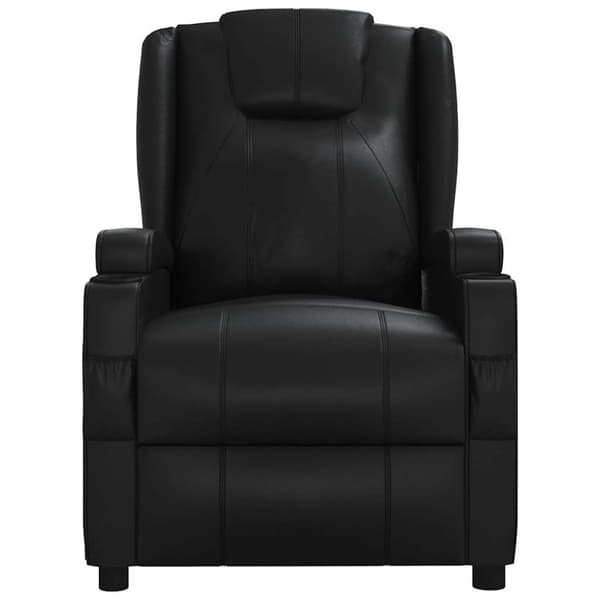 Massagefåtölj svart konstläder