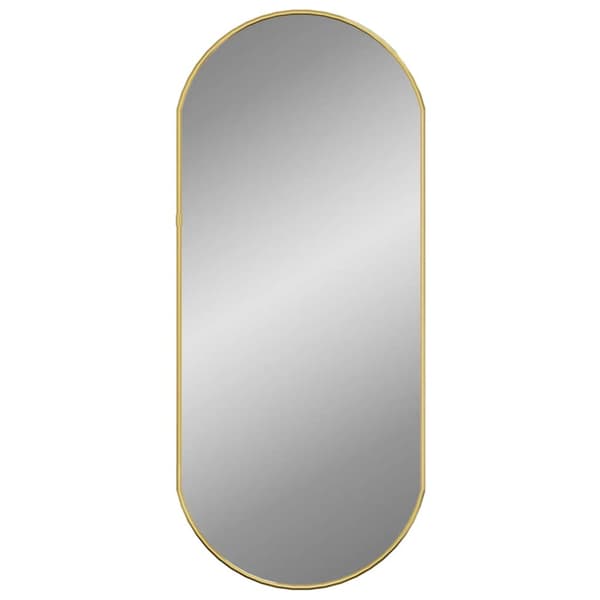 Väggspegel guld 70x30 cm oval