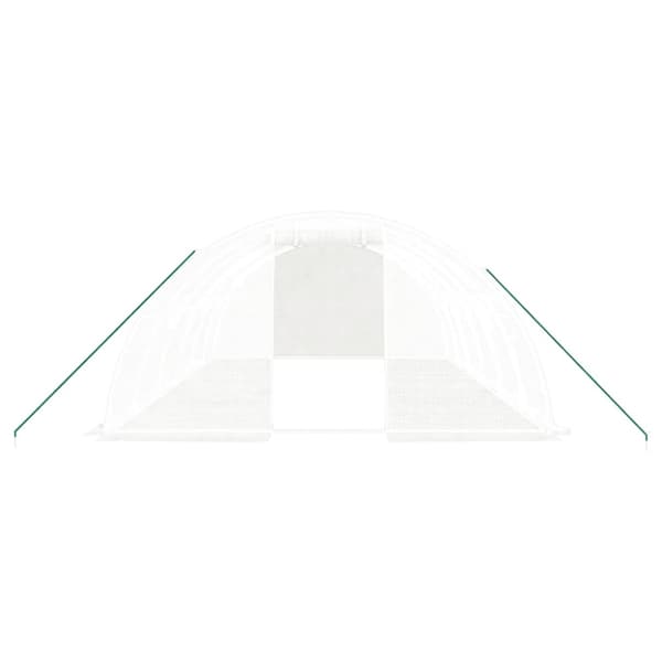 Växthus med stålram vit 24 m² 6x4x2 m