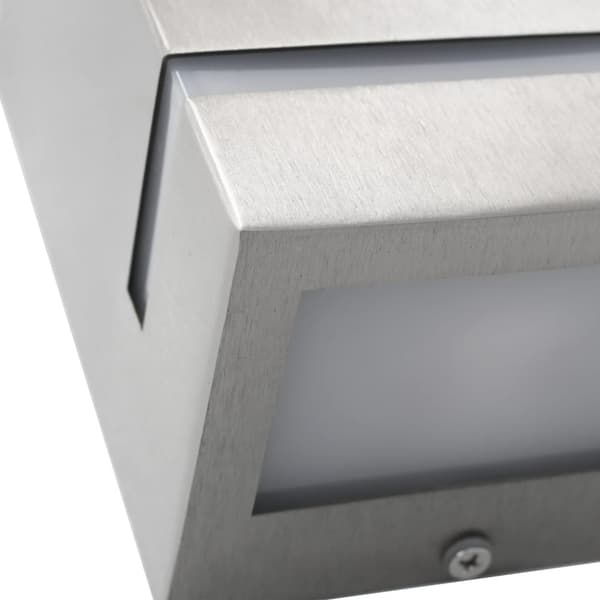 Utomhusvägglampa 2 st 35 W silver rektangulär