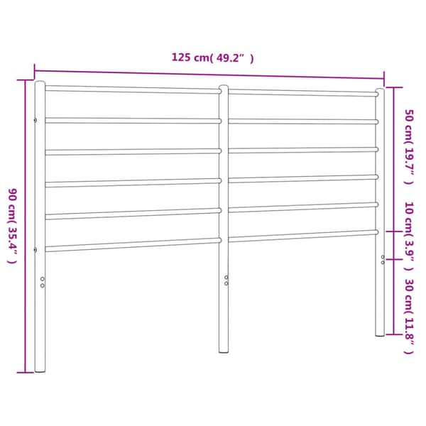 Ersättningsgavel metall vit 120 cm
