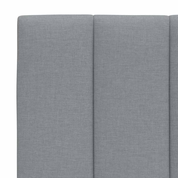 Headboard Cushion "Hanko" Light Grey 80 cm Fabric
