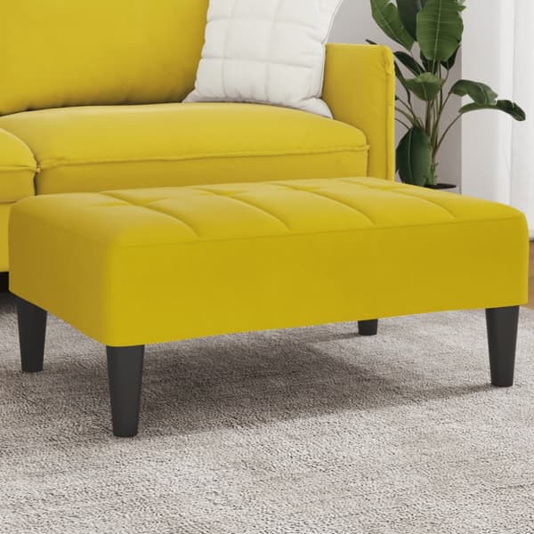 Fotpall Gul 77x55x31 cm sammet