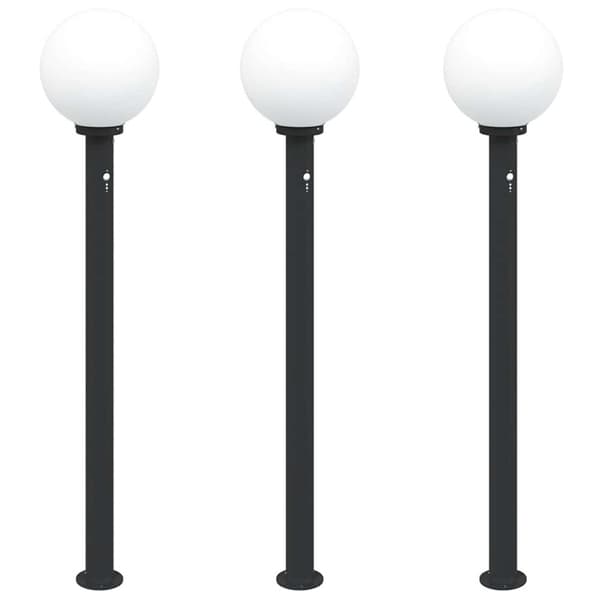 Pollare med sensor 3 st 120 cm svart IP44