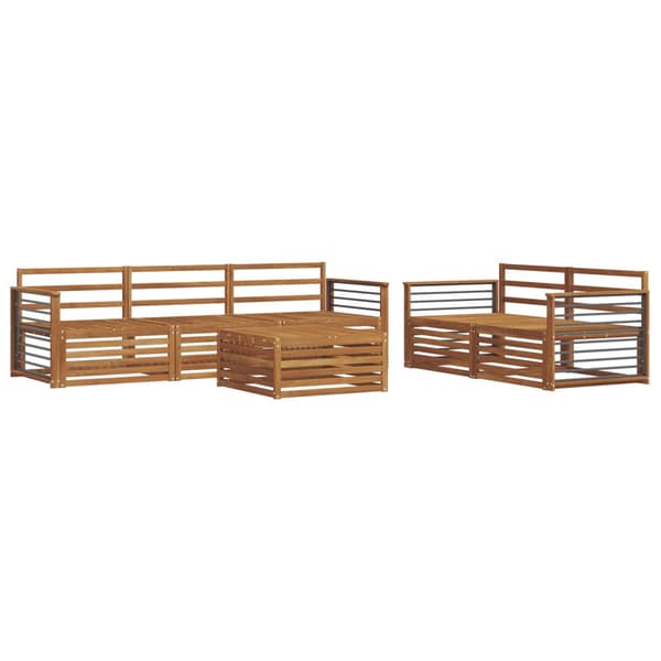 Utomhussoffset 6 pcs Naturfärg