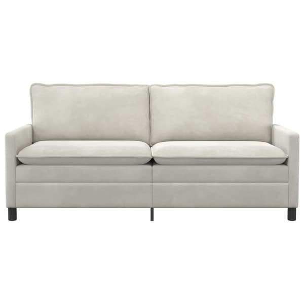 Soffa Gräddvit 196 x 81 x 87,5 cm Sammet