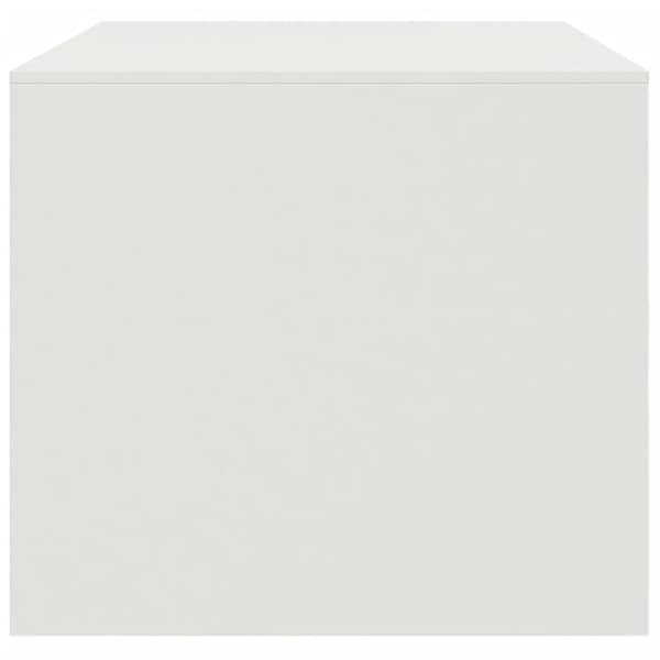 Soffbord vit 67x50x44 cm stål