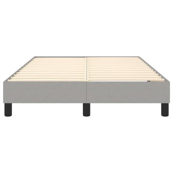 Boxspring-sängram ljusgrå 120x200 cm tyg