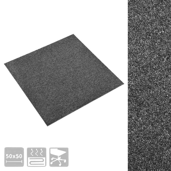 Matta 20 pcs Antracit 50 x 50 cm 100% Polypropen